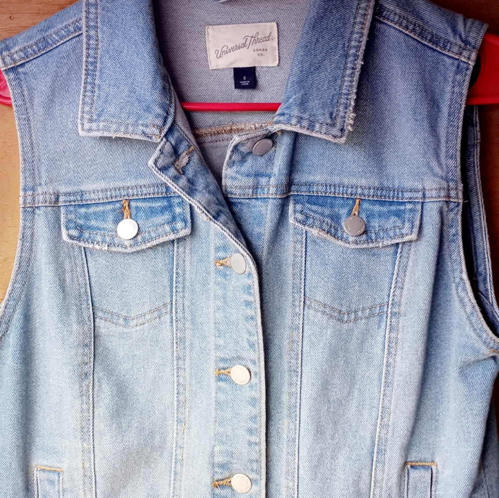 Womens Jean Vest size S